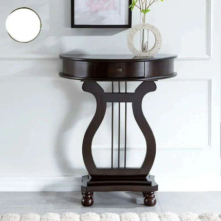 Scandinavian Inspired Solid Wood Console Table with Drawer - Elegant Entryway Addition