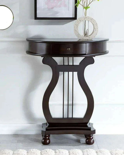 Scandinavian Inspired Solid Wood Console Table with Drawer - Elegant Entryway Addition