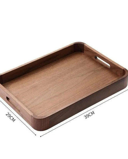 Elegant Japanese Walnut Round Serving Platter for Upscale Events