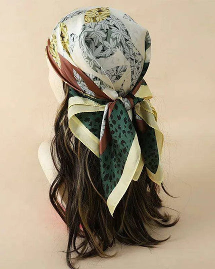 Chic Toddler Elegance: Luxurious 70x70cm Silk Scarf for Ages 6 Months to 4 Years