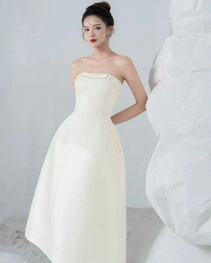 Chic 2-Piece Elegant Dress Set with Bowknot High Waist and Short Coat for Summer 2024