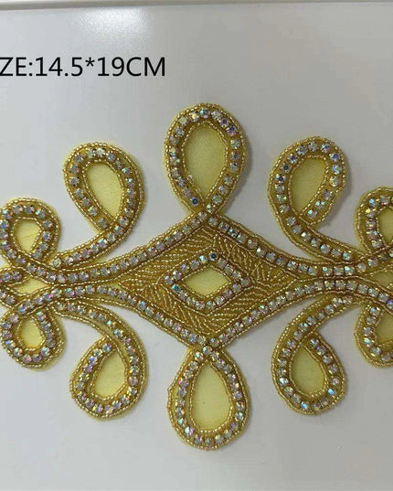 Glimmering Silver Rhinestone Floral Applique: Elegant Fashion Upgrade Accessory