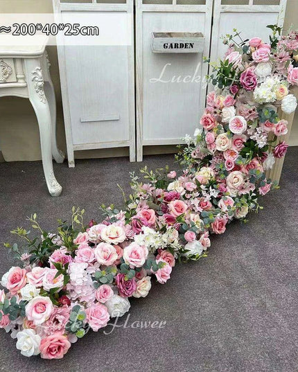 Luxury 2m Floral Table Runner for Weddings - Stunning Artificial Flower Decor and Arch Arrangement