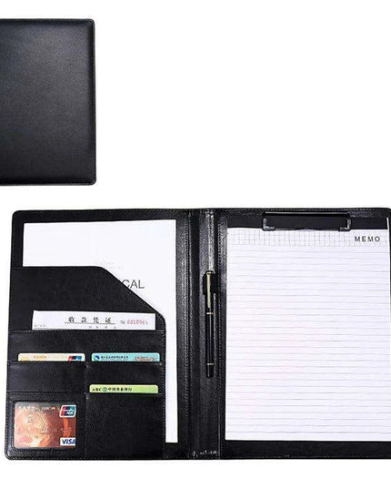Sleek A4 Leather Business Portfolio Organizer for Professionals
