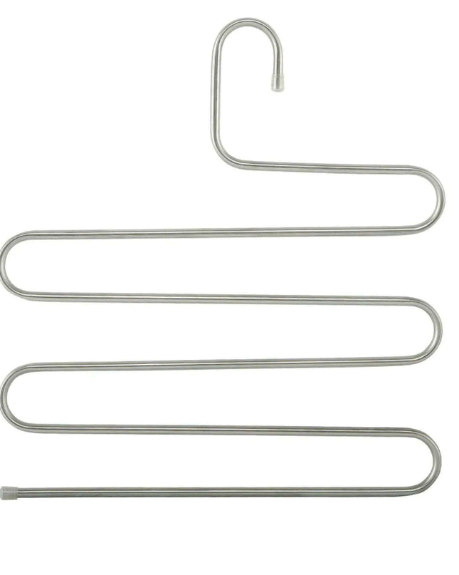 Streamlined 5-Tier Stainless Steel Pant Holder with Advanced Grip Technology for Closet and Bathroom Organization