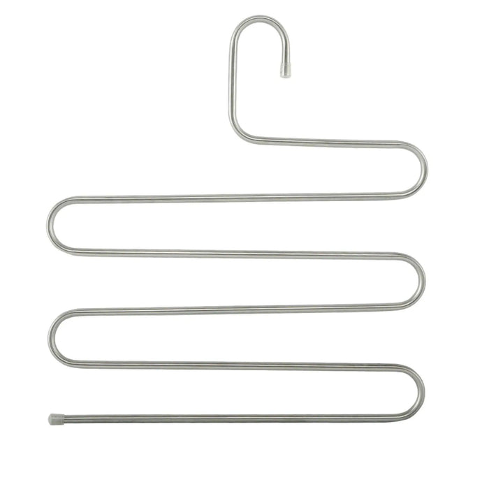 Streamlined 5-Tier Stainless Steel Pant Holder with Advanced Grip Technology for Closet and Bathroom Organization