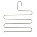 Streamlined 5-Tier Stainless Steel Pant Holder with Advanced Grip Technology for Closet and Bathroom Organization