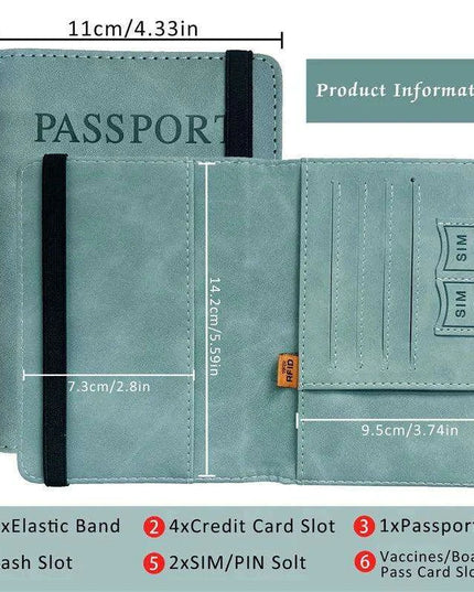 Stylish Genuine Leather RFID Passport Holder for Trendy Travelers