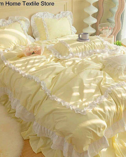 Sumptuous Korean-Style Washed Cotton Bedding Ensemble with Elegant Envelope Pillowcase Design