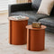 Treasure Home Italian Saddle Leather Round Coffee Table - Luxury Desig