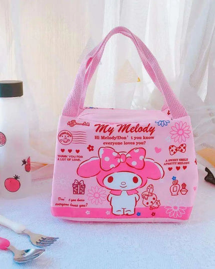Sanrio Character Cozy Lunch Bag - Cute Insulated Tote Featuring Keroppi, My Melody & Badtz Maru for School and Office