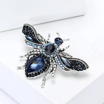 Trendy Rhinestones Bees Brooches for Women Unisex Enamels Insects Pins