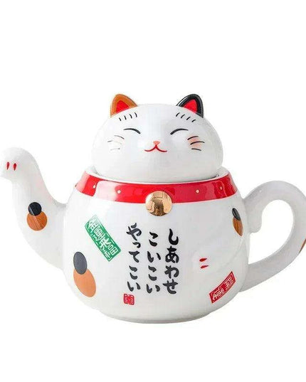 Delightful Maneki Neko Ceramic Tea Set for Enchanting Gatherings