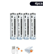 4pcs 600mWh AAA