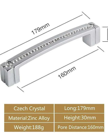 Luxurious Gold and Crystal Cabinet Pulls - Exquisite Design and Lasting Quality