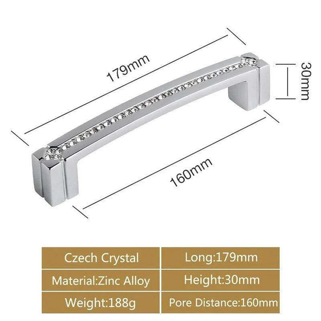 Luxurious Gold and Crystal Cabinet Pulls - Exquisite Design and Lasting Quality