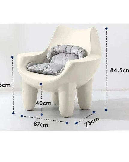 Cream Leather Nordic Embrace Chair: A Touch of Luxury for Modern Living