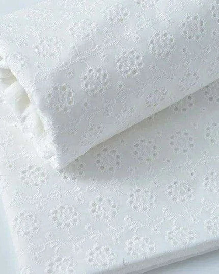 Elegant 100% Cotton White Lace Material