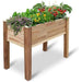 Raised Canadian Cedar Garden Bed | Elevated Wood Planter for Growing Fresh Herbs, Vegetables, Flowers