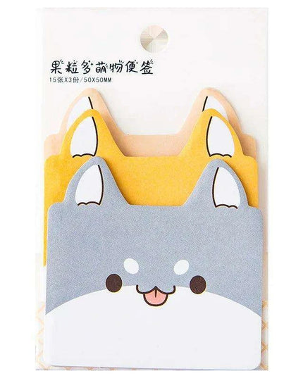 Adorable Kawaii 3-Layer Sticky Notes Collection - Fun Memo Pad with 45 Sheets