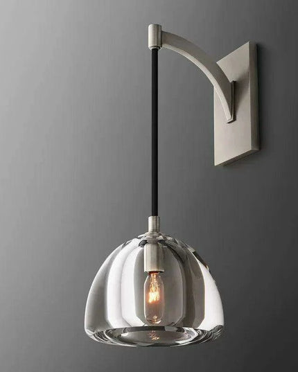 Elegant Semicircle Crystal Wall Sconce for Modern Interiors