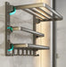 Modern Gunmetal Gray Space Aluminum Triple Fold Towel Rack
