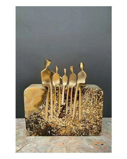 Romantic Golden Lovebirds Canvas Artwork - Elegant Home Accent Decor