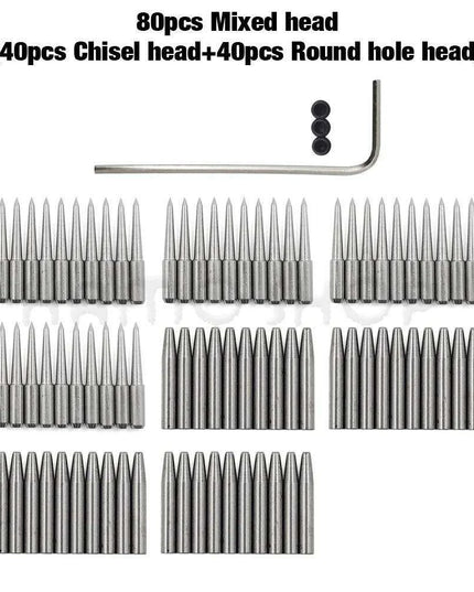 Premium Interchangeable Round Chisel Tool Set for Leather Crafting