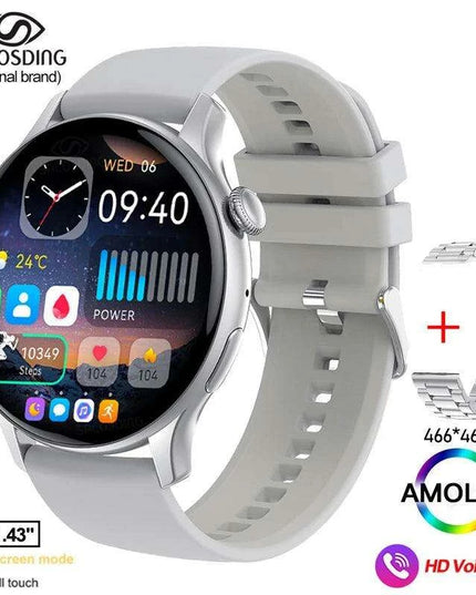 Chic Women's Bluetooth Smartwatch with Customizable AMOLED Screen and NFC Functionality