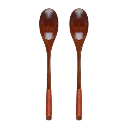 Elegant Japanese Wooden Spoons - Artisanal Utensils for Rice, Soup, and Desserts