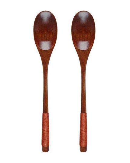 Elegant Japanese Wooden Spoons - Artisanal Utensils for Rice, Soup, and Desserts