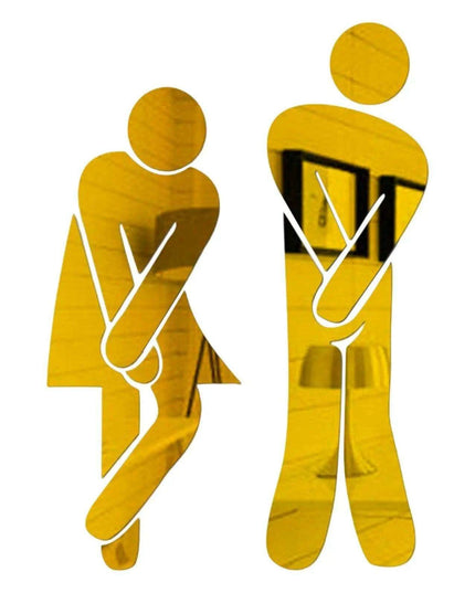 Acrylic Gender-Specific Bathroom Signage Set for Commercial Spaces