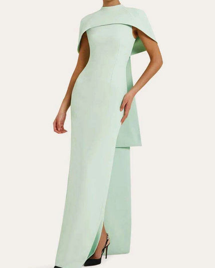 DEAT Customizable Slim Fit Evening Gown with Elegant Shawl - Summer 2024 Collection for Women, Model 35Z762