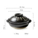 Authentic Japanese High-Heat Ceramic Casserole for Gas Cooking and Rice Preparations