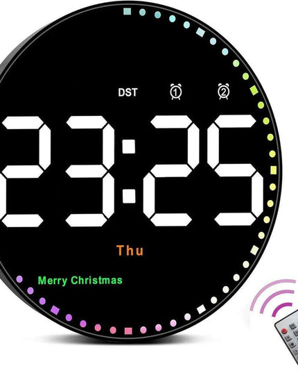 Vibrant Remote-Controlled LED Calendar Clock with Dual Alarms and Temperature Display for Home Decor