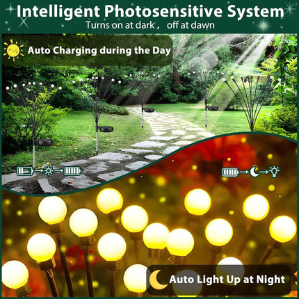 Solar Firefly Garden Stake Lights – Wind-Driven LED Outdoor Lamps