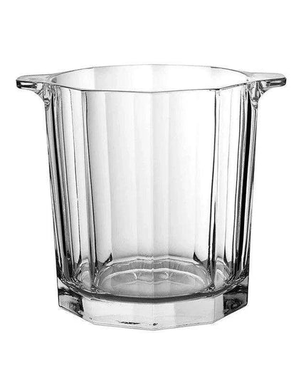 Elegant Crystal Wine Chiller with Champagne Holder - Premium Ice Bucket for Events and Gatherings