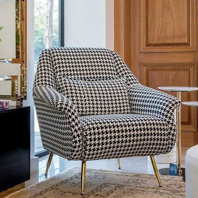Scandinavian Luxe Upholstered Armchair for Stylish Home Interiors