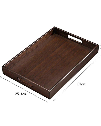 Charming Rustic Wood Serving Tray with Comfortable Handles - Ideal Multi-Purpose Centerpiece for Every Gathering