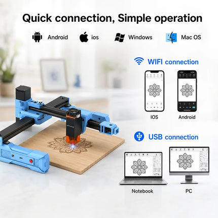 Artilume D2 Portable Laser Engraving Machine - 0.01mm Precision, APP C