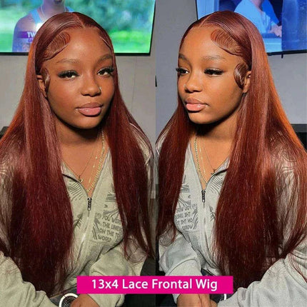 Confidence Boost Chestnut Brown 13x4 Lace Front Wig - Effortless Elegance and Style