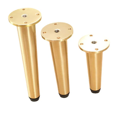 Light Luxury Solid Brass Furniture Leg — High Load-Bearing Cabinet & Sofa Support Foot, 120mm or 200mm