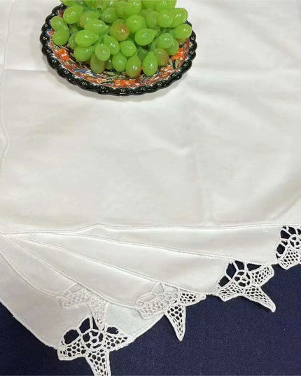 Elegant Floral Cotton Napkins - Set of 6 Handmade for Upscale Dining Experience