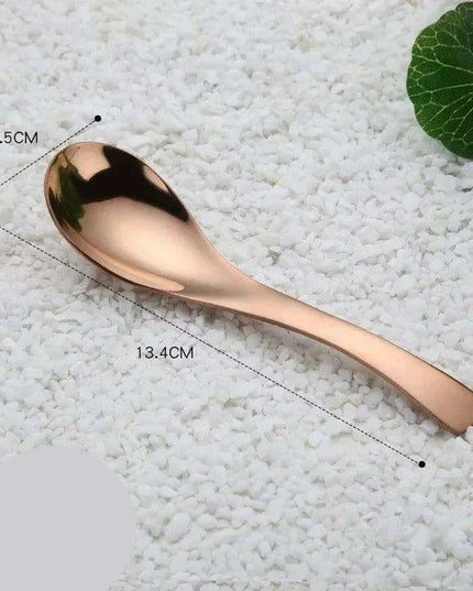 Elegant Multifunctional Japanese Stainless Steel Spoon for Soups, Desserts, and Beverages