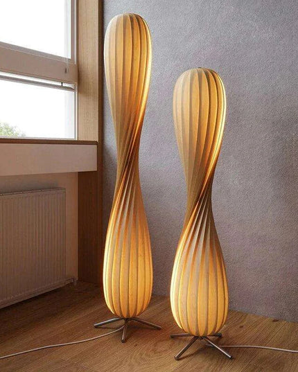 Wabi Sabi Aesthetic Wooden Floor Lamp: Chic Lighting Solution for a Serene Home