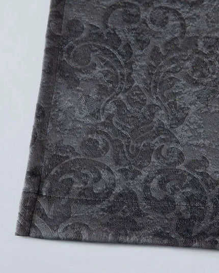 Chic Charcoal Floral Thermal Blackout Curtains - Set of 2 | Energy-Saving Privacy Dividers