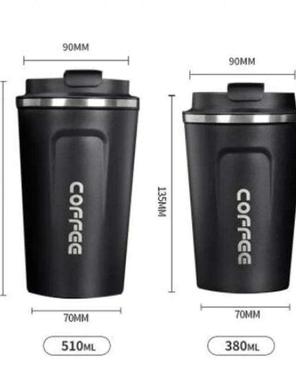 Smart Insulated Coffee Mug with LED Temperature Indicator - 380/510ml Stainless Steel Cup