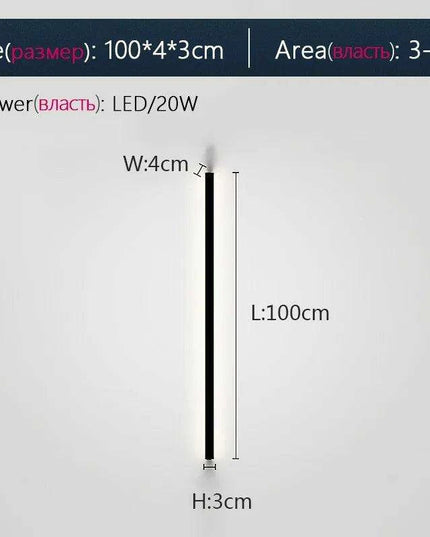 Sleek Nordic Waterproof LED Strip Wall Lamp Set with Remote Control - Ideal Outdoor Lighting Solution