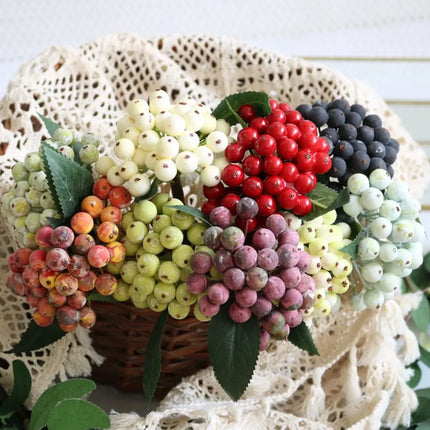 KECTTIO American Pastoral Artificial Berry Christmas Flower Arrangemen