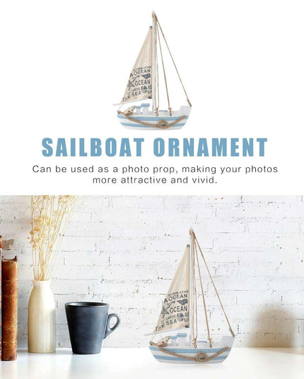 Opulent LED-Illuminated Nautical Sailboat Sculpture for Coastal Elegance